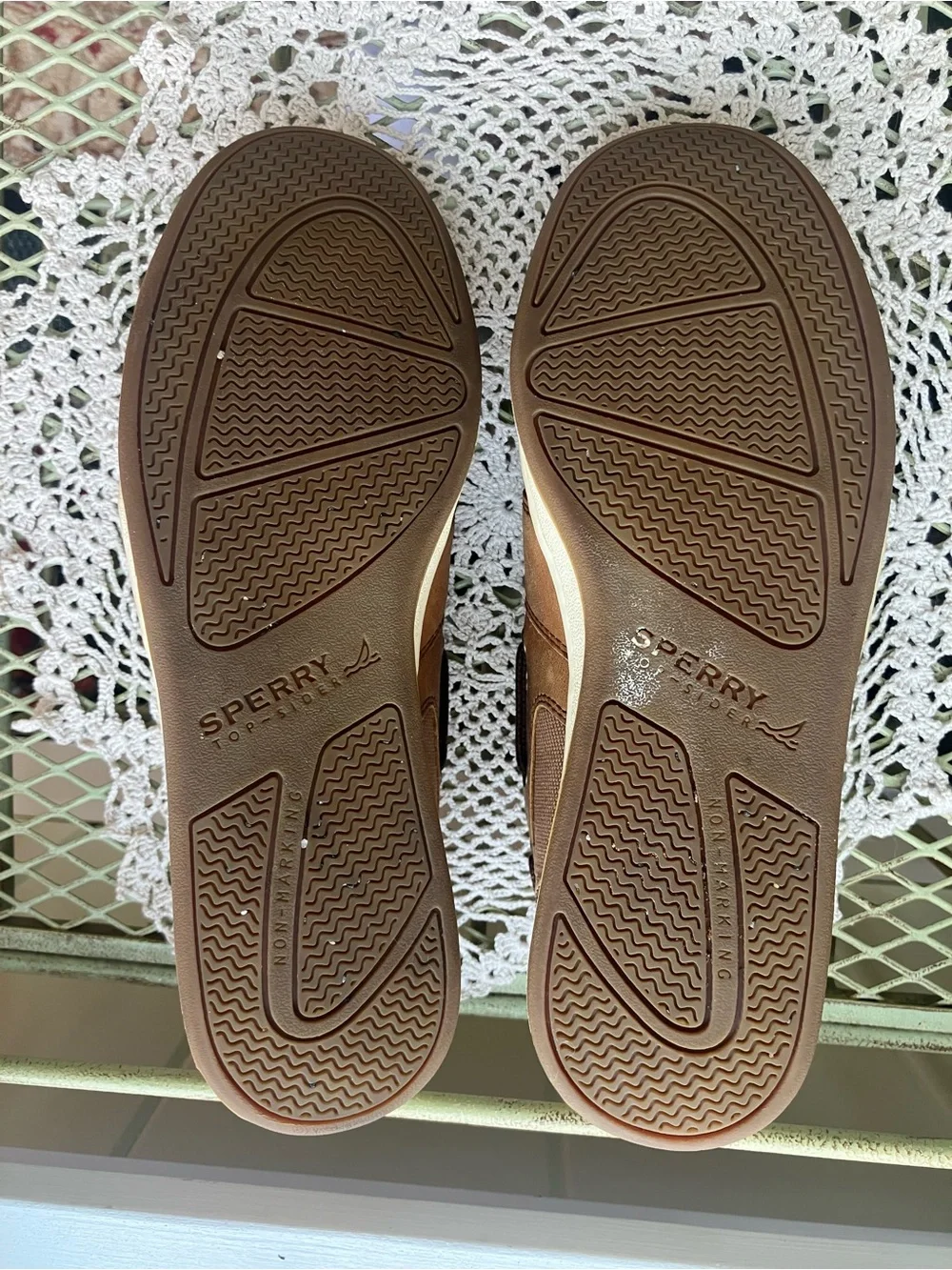 Sperry Topsider Brown Leather Men's Lace-Up Boat Shoes Size 9 1/2